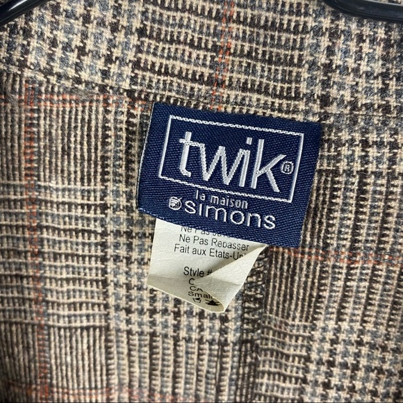 Twik Simons Canada Brown Long Sleeve Wool Button Down Blazer Size S Petite - Picture 4 of 15